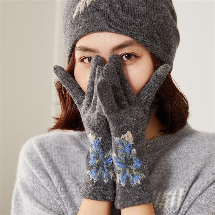 Manoplas tejidas 100% Cachemira