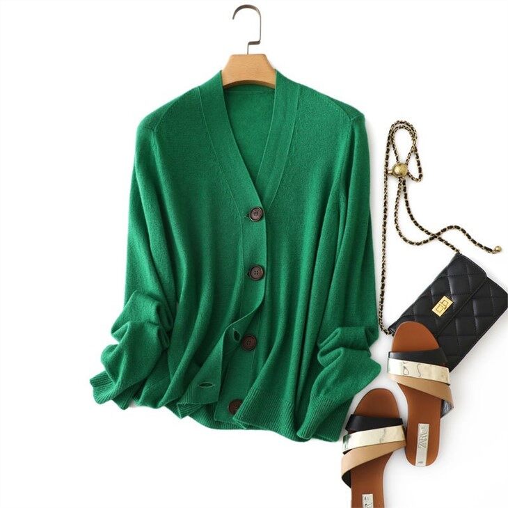 Latest Custom Buttons Women's Sweaters Cashmere Sweater