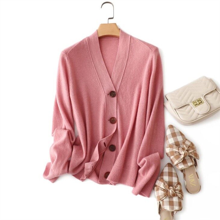 Latest Custom Buttons Women's Sweaters Cashmere Sweater