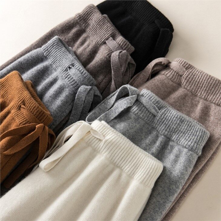 メーカー編みカシミヤ女性パンツ