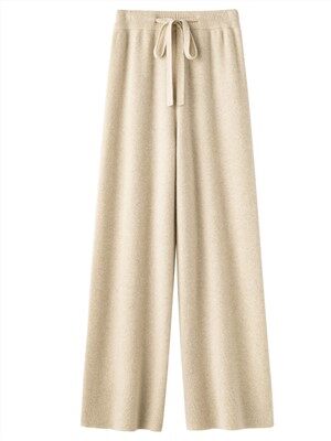 여성용 메리노 울 니트 팬츠