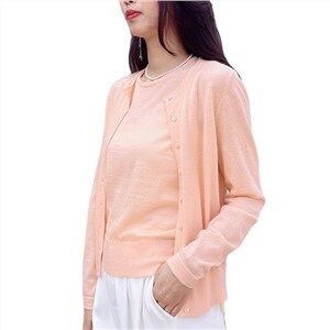 Damski komplet z solidnej kaszmirowej kamizelki i kardiganu z długim rękawem