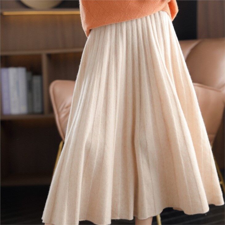 Supplier Customised High Quality 100% Wool Knitted Skirt