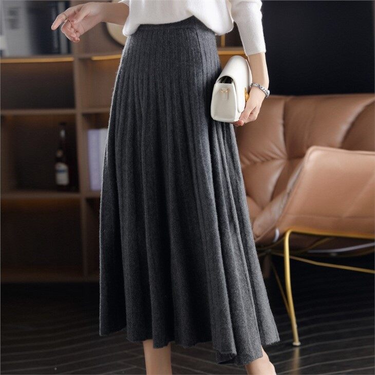 Supplier Customised High Quality 100% Wool Knitted Skirt
