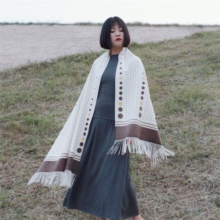 Polka Dot Cashmere Scarf