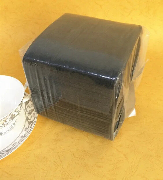 Black Serviettes Napkins With Printing