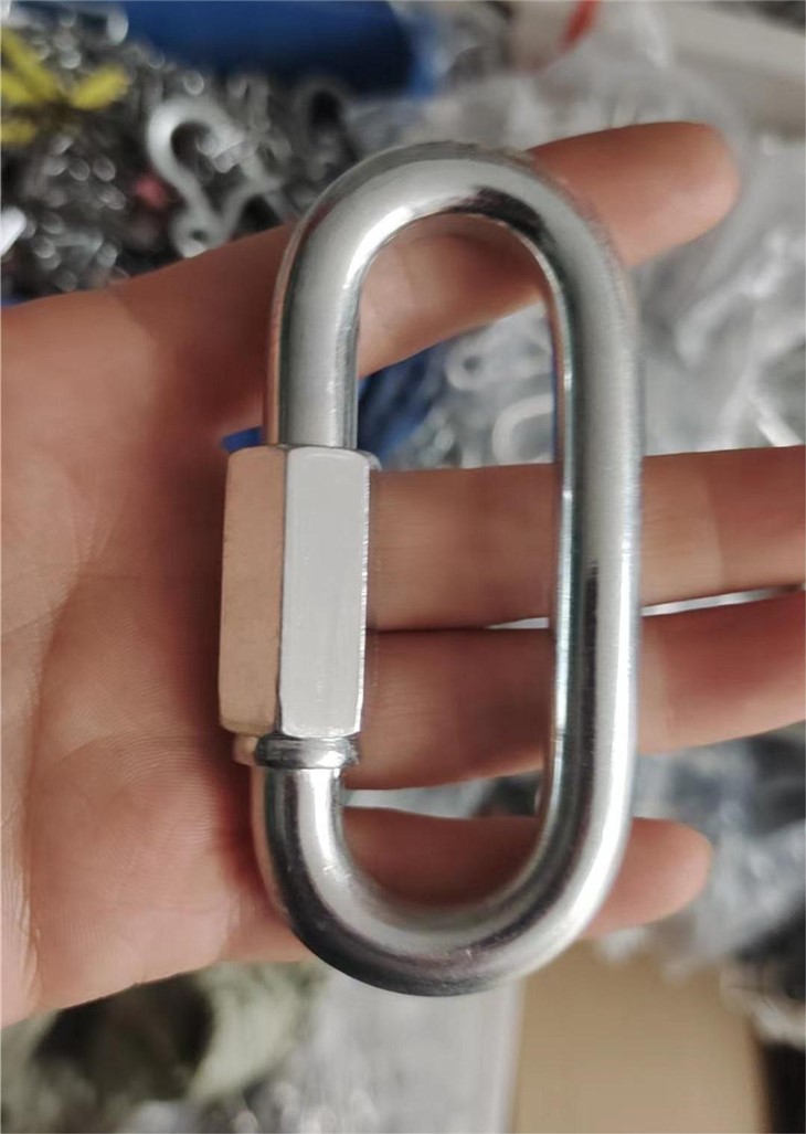 Alloy Steel Quick Link Screw Lock Carabiner Connector