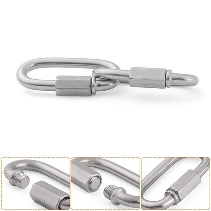 Alloy Steel Quick Link Screw Lock Carabiner Connector