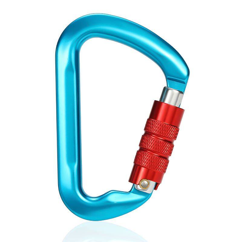 D Shape Auto Lock Aluminum Carabiner