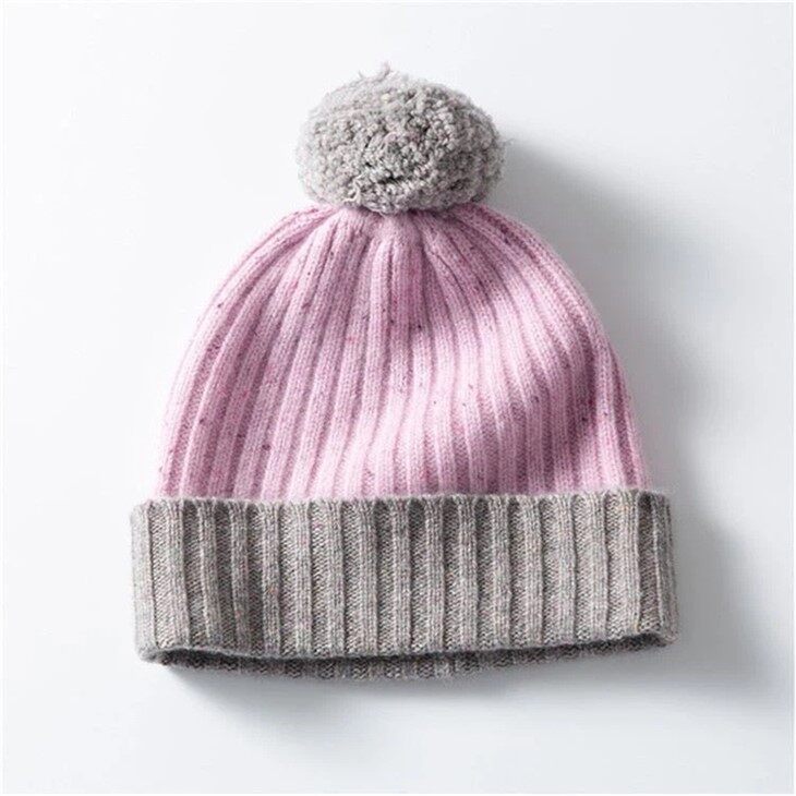 Baby Cashmere Knit Pom Pom Hat