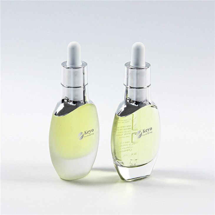 30ml oval shaped glass dropper bottle for foundation essential oil (7)