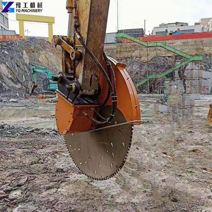 Excavator Rock Saw Attachment