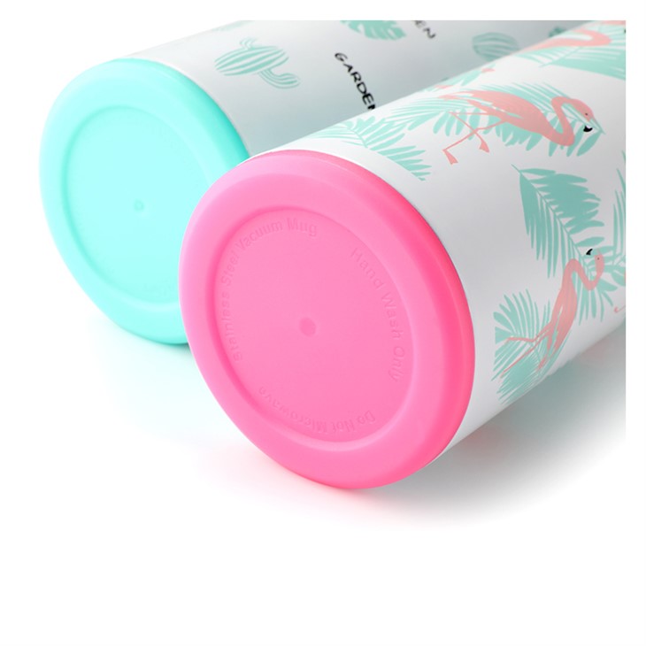 Double Insulated Drink Bottle Flamingo Pink & Blue Flask