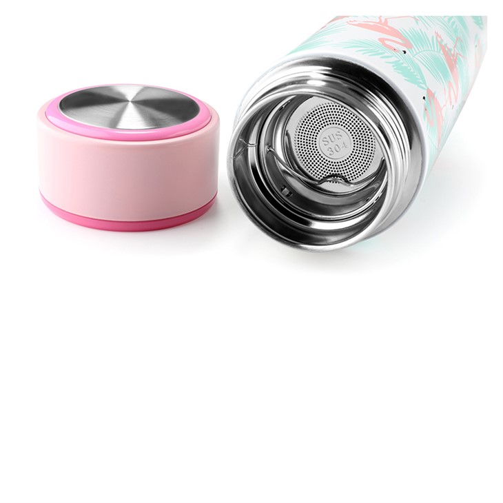 Double Insulated Drink Bottle Flamingo Pink & Blue Flask