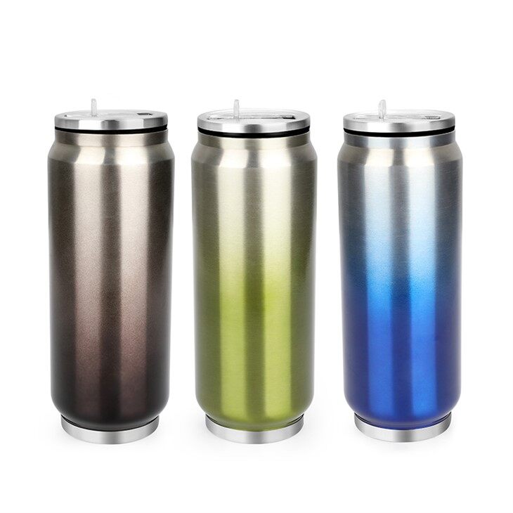 Double Wall Stainless Steel Tumbler Insulated Sublimation Bottle With Straw