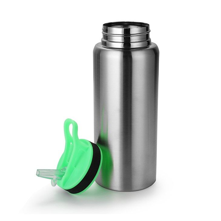 304 Stainless steel sports water bottle thermos with straw fitness water bottle
