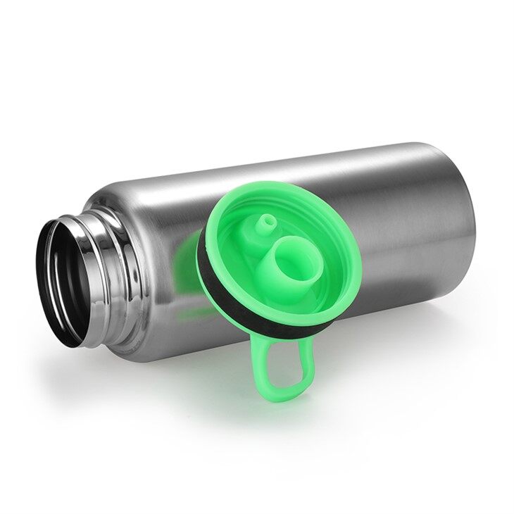 304 Stainless steel sports water bottle thermos with straw fitness water bottle