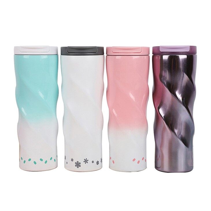 Double Wall Tumbler Water Bottle Coffee Mug Travel Leak Proof Insulated Cup