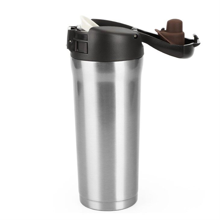 Double Wall Vacuum Insulated Stainless-Steel Water Bottle with Locking Push-Button Lid