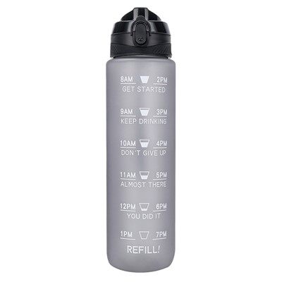 ABS plastikust veepudel õlgedega