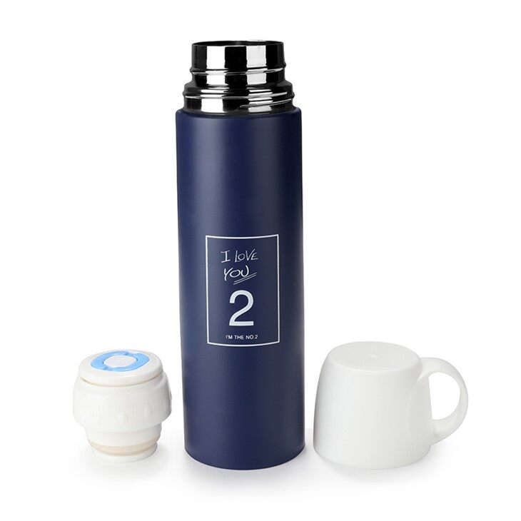 Creative stainless steel water bottle lid can be used as a convenient water cup