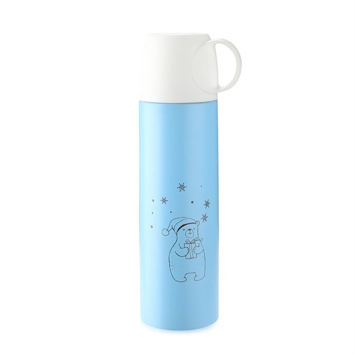 Creative stainless steel water bottle lid can be used as a convenient water cup