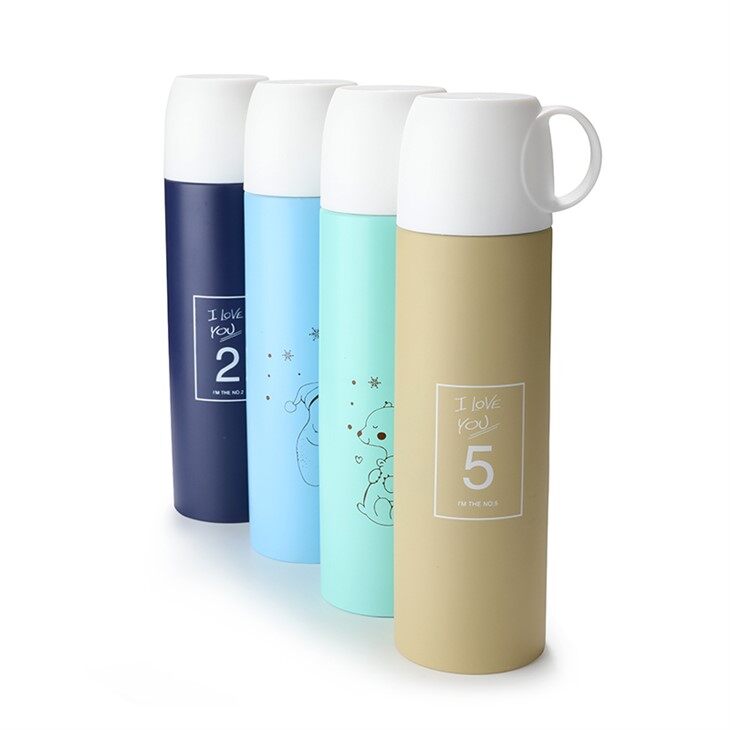 Creative stainless steel water bottle lid can be used as a convenient water cup