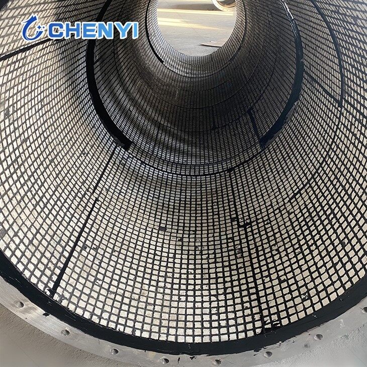 Lapisan paip alumina yang disokong getah