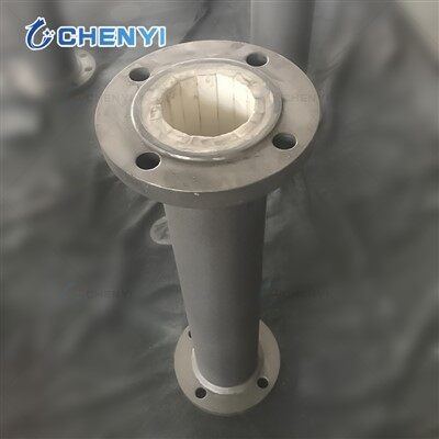 92% 95% Alumina Ceramic Lined Pipe With Flanges