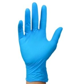 powder free blue nitrile gloves