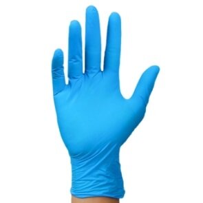 powder free blue nitrile gloves