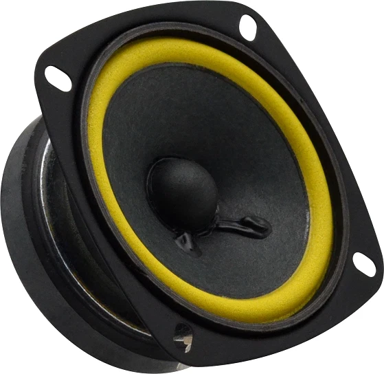 3 Inch 73mm Square Full Range Multimedia Speaker 6W 8ohm With Yellow Surround factory