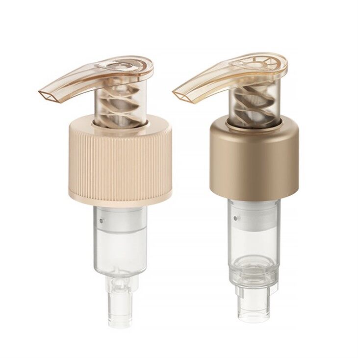 Technical cross-section view of Mono Material Pump highlighting the internal metal-free PP spring structure and fluid path