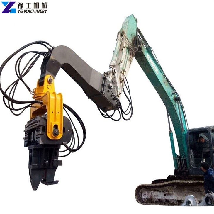 Gyrrwr pentwr wedi'i osod ar gloddwr