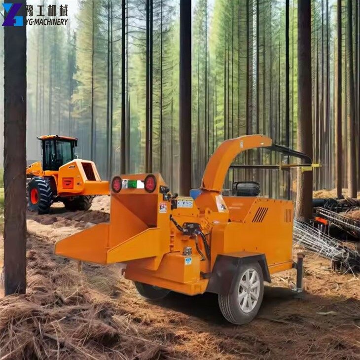 Mobilní štěpkovací dřevo