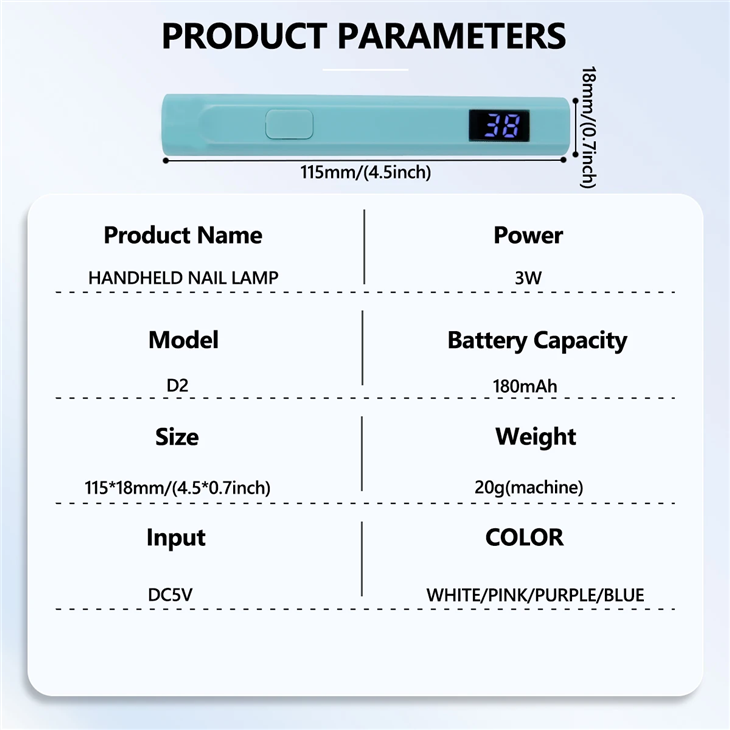 Rechargeable Handheld Nail Lamp manufacturers