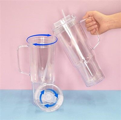 Yas tumbler nrog kov