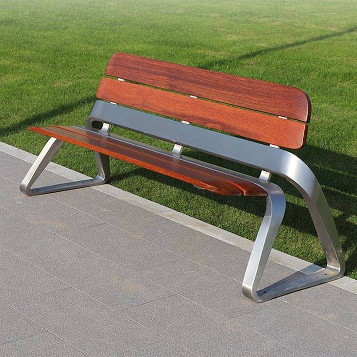 Stainless Steel Wooden Slatted Park Chairs suppliers