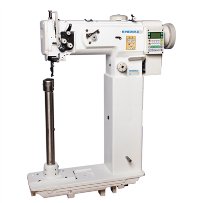 Direkt-drivna symaskiner med hög stolpsäng för resväskor
