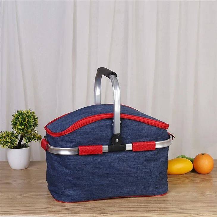 Picnic Basket With Wine Holder factory