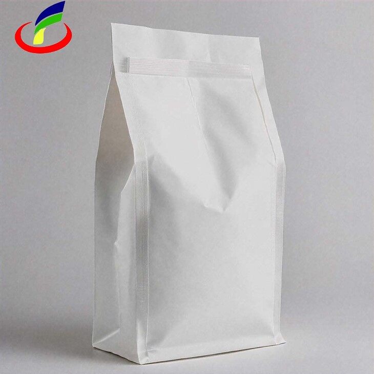 White Paper Flat Bottom Bag For Food suppliers