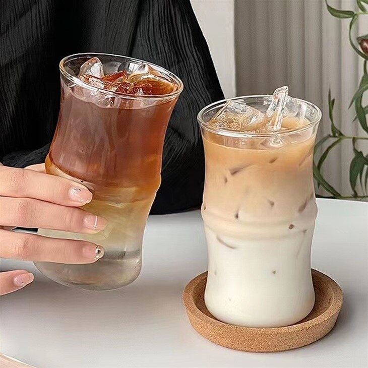 420ML Bamboo Shaped Glass Cup suppliers