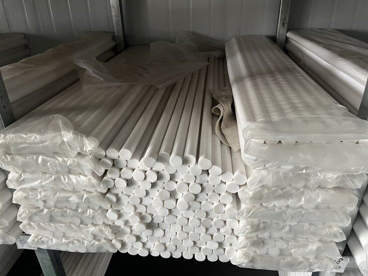 PTFE Rod Natual White Bar Teflon Rod Cut Size high quality