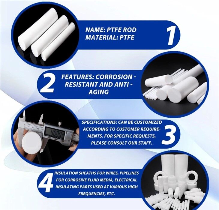PTFE Rod Natual White Bar Teflon Rod Cut Size price