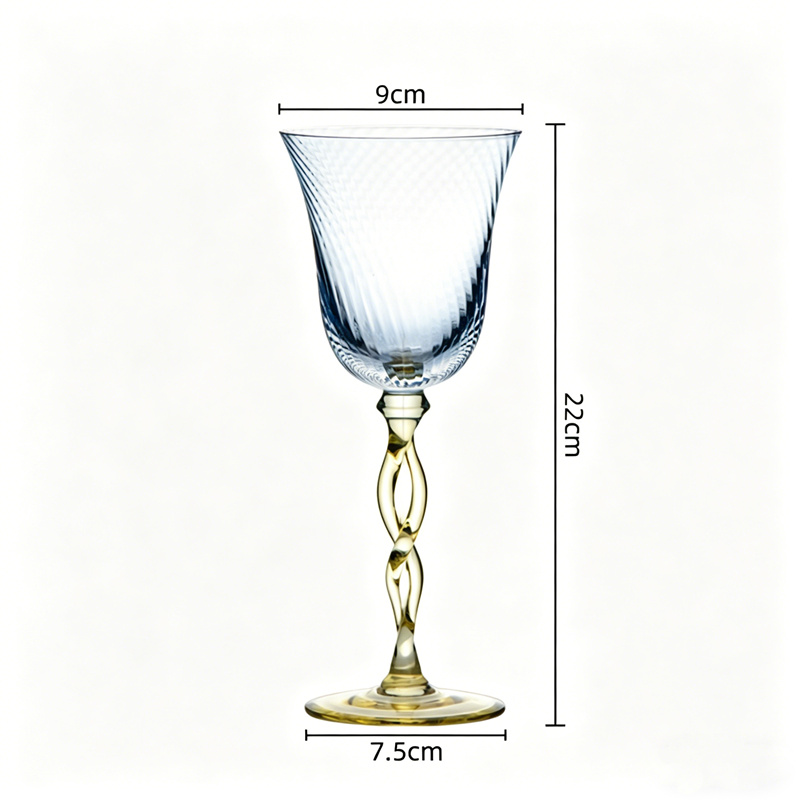 Blue White Wine Glasses factory