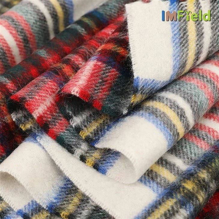 2024 New Design Woven Grid Pattern Men's Classic Winter 100 %Cashmere Scarf