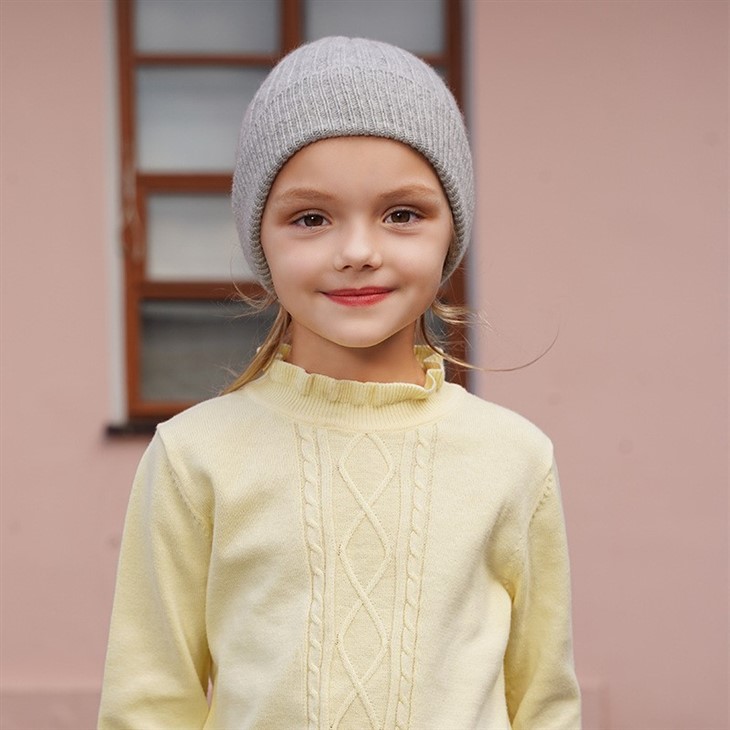 Baby Cashmere Knitted Hat And Scarf Set