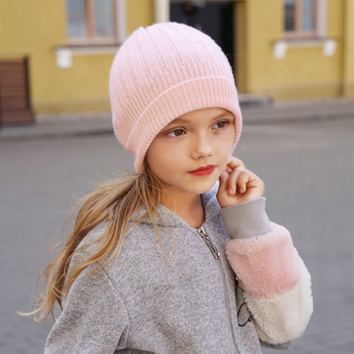 Baby Cashmere Knitted Hat And Scarf Set