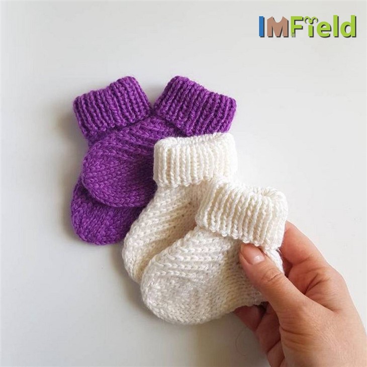 Baby Cashmere Leaf Shape Boot Cuff Socks