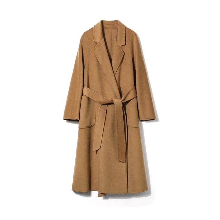 Sobretudo de caxemira marrom